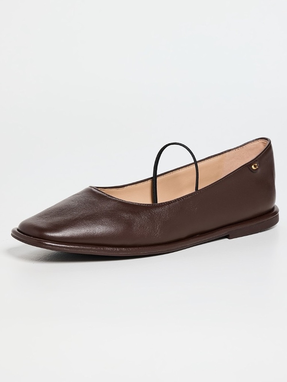 Coach ✨ $150 NIB Women's Emilia Mary Jane Leather Flats 🤎 Maple Brown ✨ Size 7.5